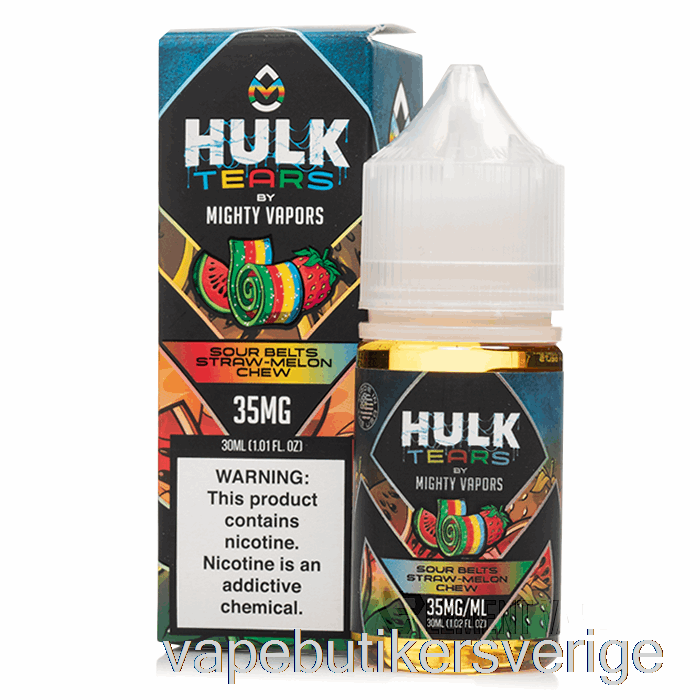 Vape Sverige Sura Bälten Halm Melon Tugga - Hulk Tears Salter - 30ml 35mg